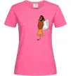 Жіноча футболка Mufasa and Scar Яскраво-рожевий фото