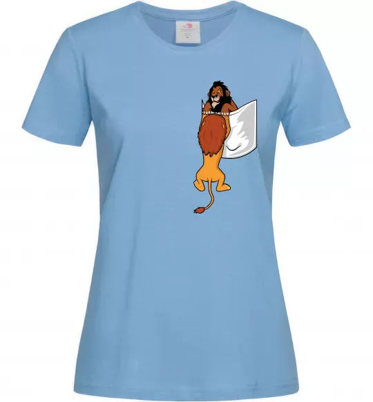 Жіноча футболка Mufasa and Scar Блакитний фото