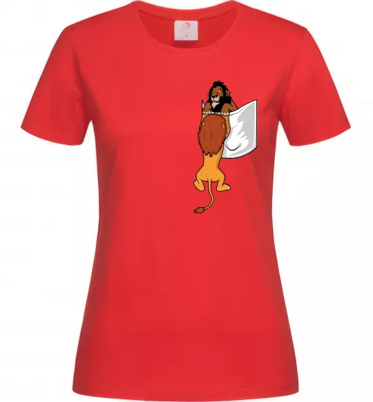 Жіноча футболка Mufasa and Scar Червоний фото