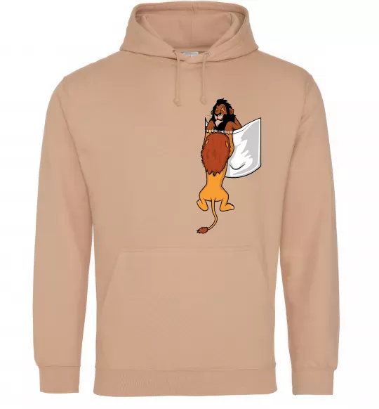 Чоловіча толстовка (худі) Mufasa and Scar Пісочний фото