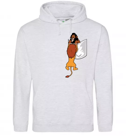 Жіноча толстовка (худі) Mufasa and Scar Сірий меланж фото