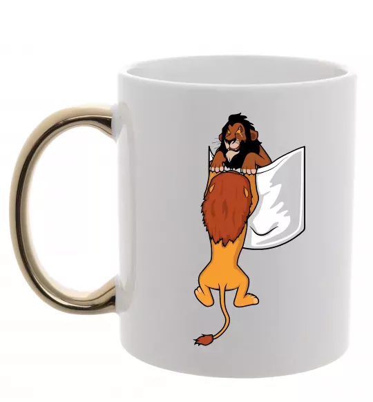 Чашка с цветной ручкой Mufasa and Scar Золото фото