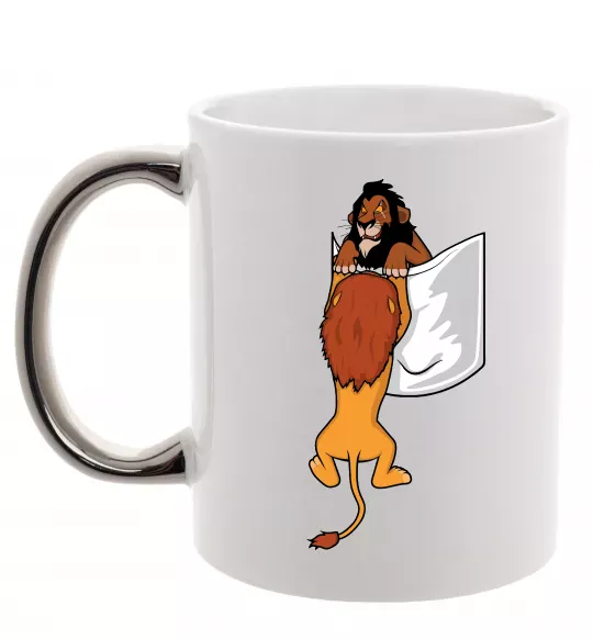 Чашка с цветной ручкой Mufasa and Scar Серебро фото