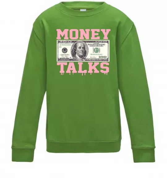 Дитячий світшот Money Talks Лаймовий фото