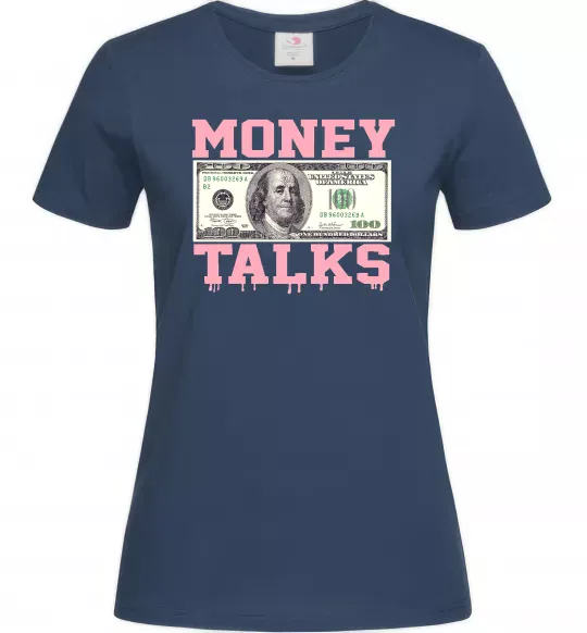Женская футболка Money Talks Темно-синий фото