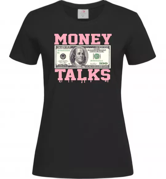 Женская футболка Money Talks Черный фото