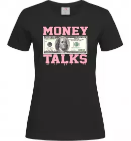Женская футболка Money Talks Черный фото