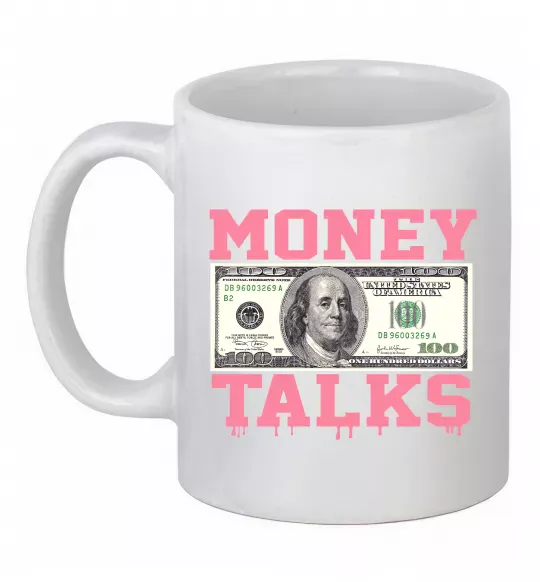 Чашка керамическая Money Talks Белый фото