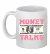 Чашка керамическая Money Talks Белый фото