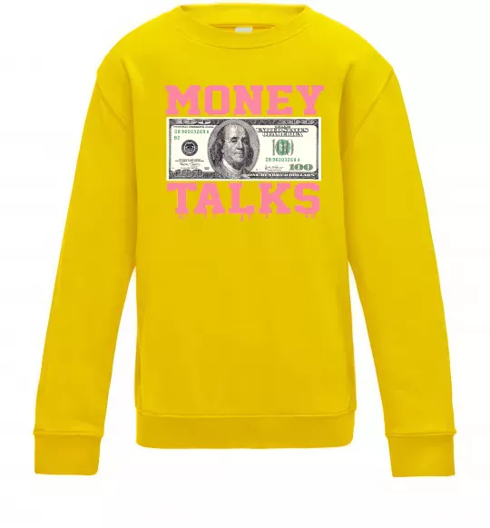 Дитячий світшот Money Talks Сонячно жовтий фото