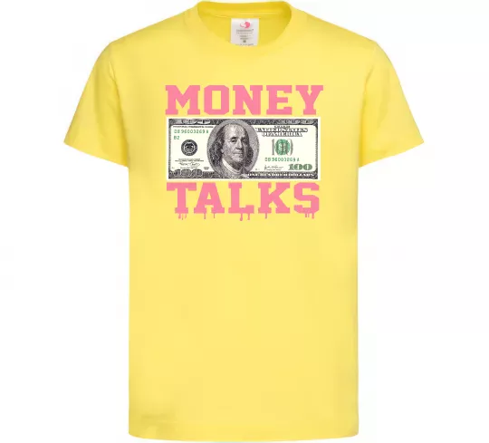 Дитяча футболка Money Talks Лимонний фото