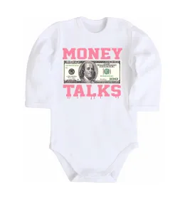 Дитячий бодік Money Talks Білий фото