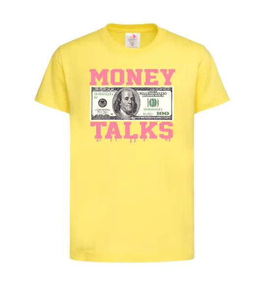 Дитяча футболка Money Talks Лимонний фото