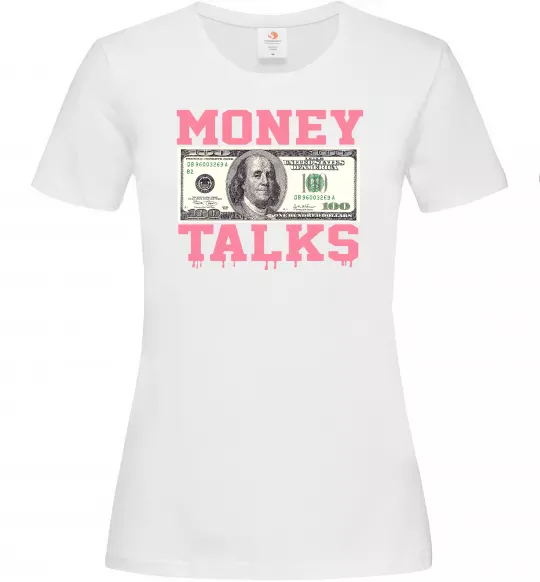 Женская футболка Money Talks Белый фото