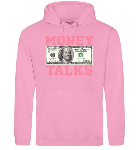 Мужская толстовка (худи) Money Talks Розовый фото