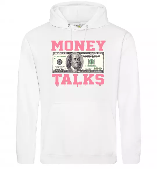 Женская толстовка (худи) Money Talks Белый фото