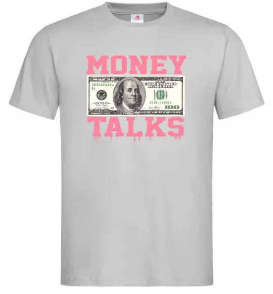 Мужская футболка Money Talks Серый фото