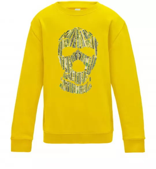Детский Свитшот Money mask Солнечно желтый фото