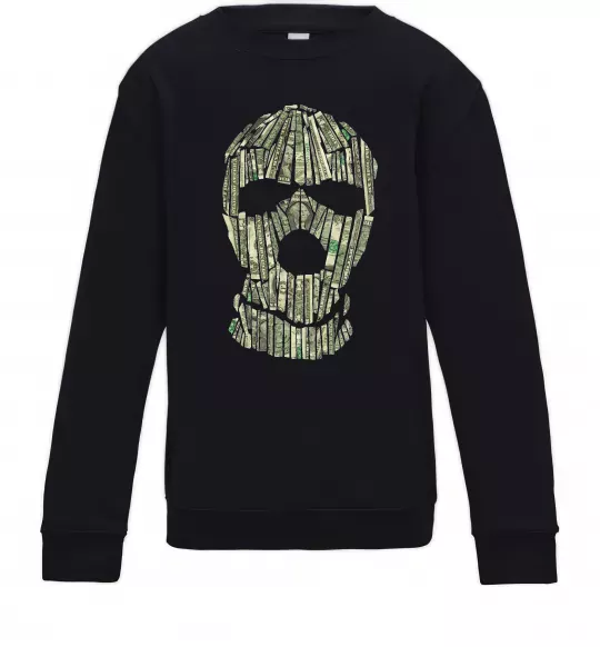 Детский Свитшот Money mask Черный фото