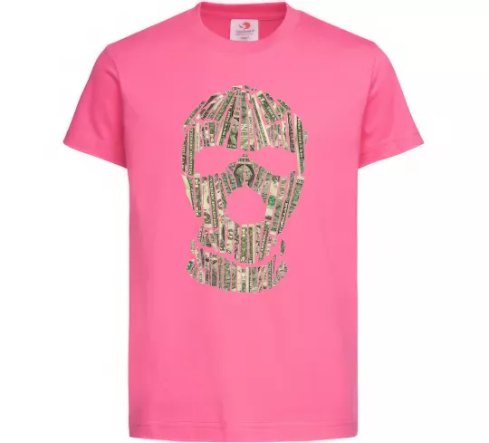Детская футболка Money mask Ярко-розовый фото