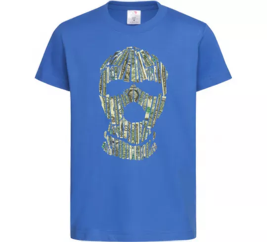 Детская футболка Money mask Ярко-синий фото