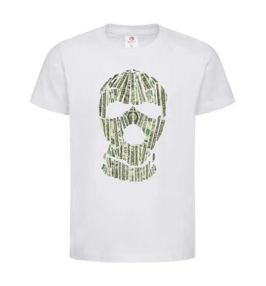 Детская футболка Money mask Белый фото