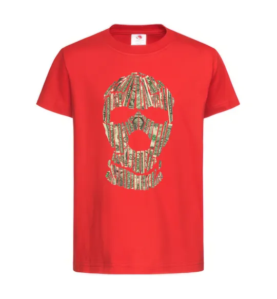 Детская футболка Money mask Красный фото