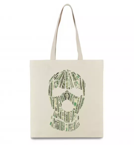 Эко-сумка Money mask Бежевый фото