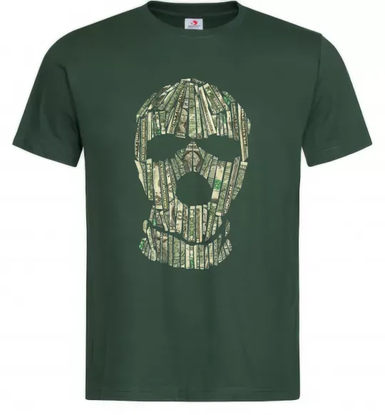 Чоловіча футболка Money mask Темно-зелений фото