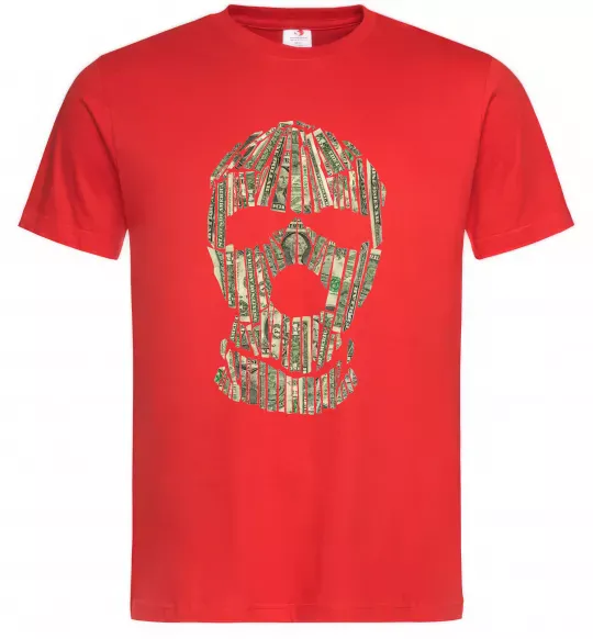 Чоловіча футболка Money mask Червоний фото