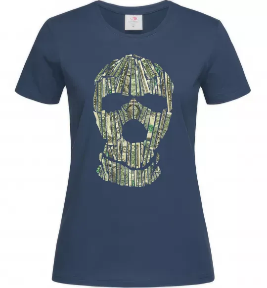 Женская футболка Money mask Темно-синий фото