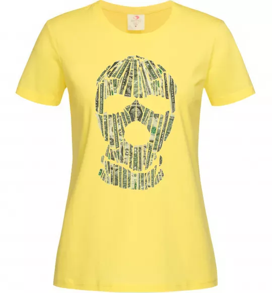 Женская футболка Money mask Лимонный фото