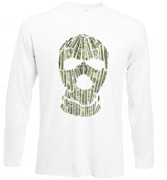 Лонгслив Money mask Белый фото