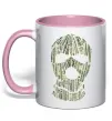 Чашка с цветной ручкой Money mask Нежно розовый фото