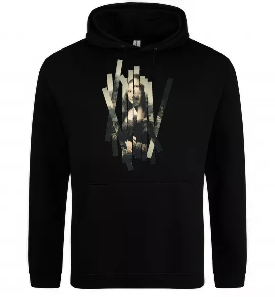 Мужская толстовка (худи) Mona Lisa полоси Черный фото