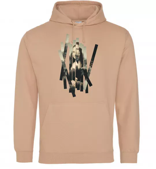 Мужская толстовка (худи) Mona Lisa полоси Песочный фото