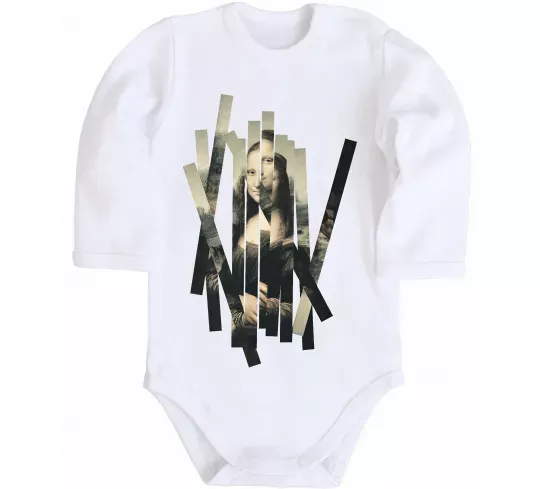 Дитячий бодік Mona Lisa полоси Білий фото