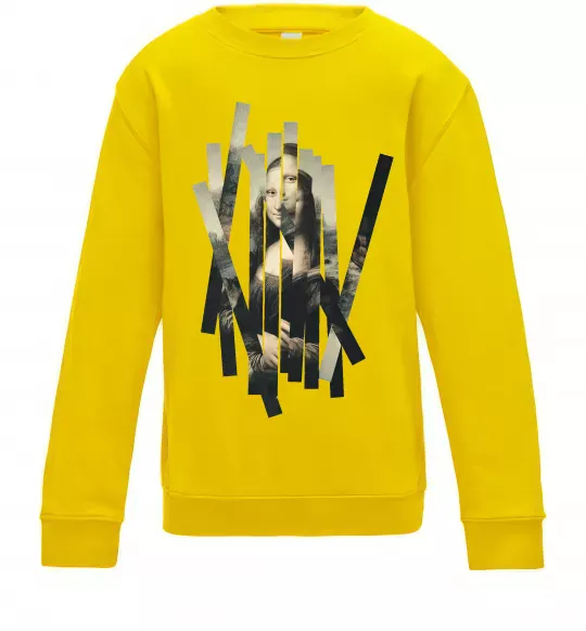 Детский Свитшот Mona Lisa полоси Солнечно желтый фото