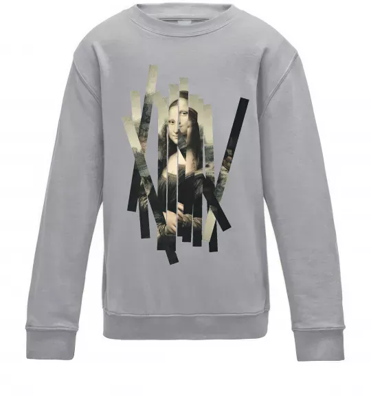 Детский Свитшот Mona Lisa полоси Серый меланж фото