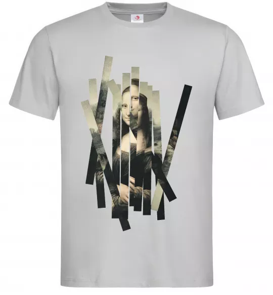 Чоловіча футболка Mona Lisa полоси Сірий фото