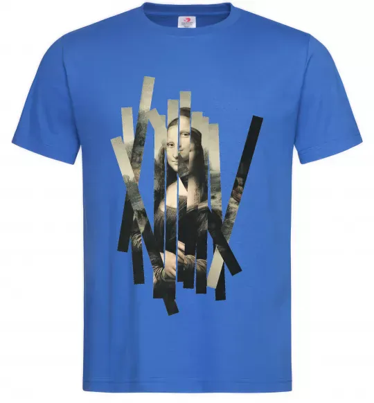 Чоловіча футболка Mona Lisa полоси Яскраво-синій фото