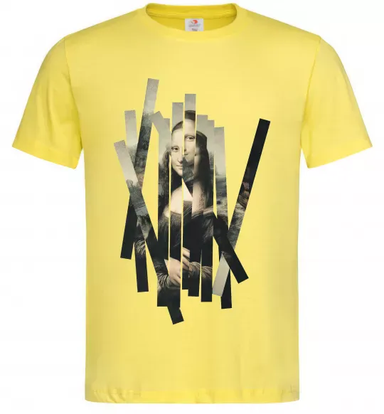 Чоловіча футболка Mona Lisa полоси Лимонний фото
