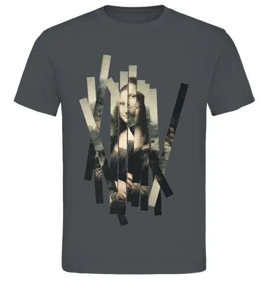 Чоловіча футболка Mona Lisa полоси Графіт фото