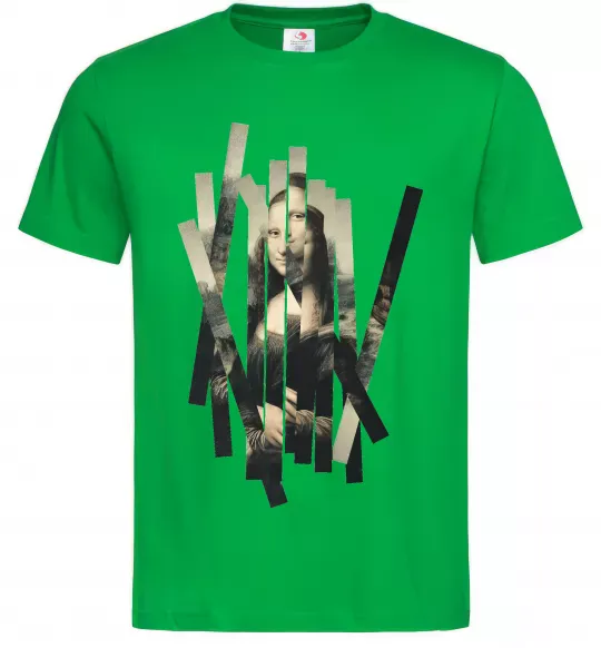 Чоловіча футболка Mona Lisa полоси Зелений фото