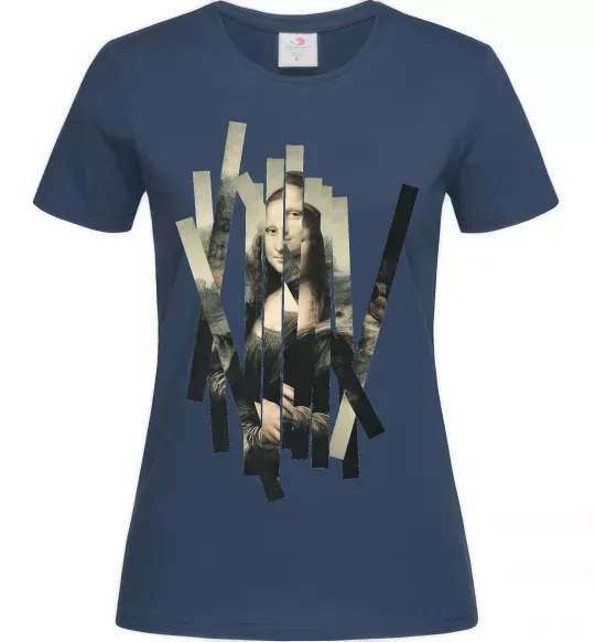 Женская футболка Mona Lisa полоси Темно-синий фото