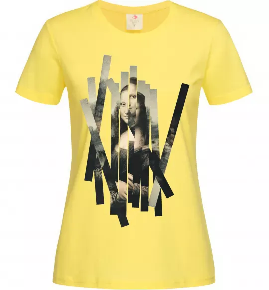 Женская футболка Mona Lisa полоси Лимонный фото