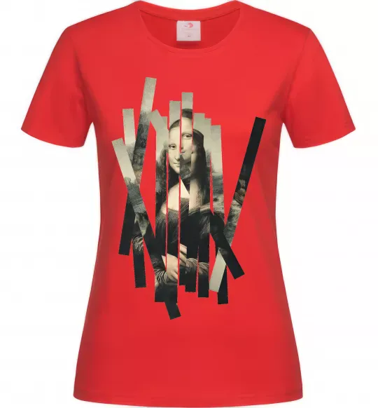 Женская футболка Mona Lisa полоси Красный фото