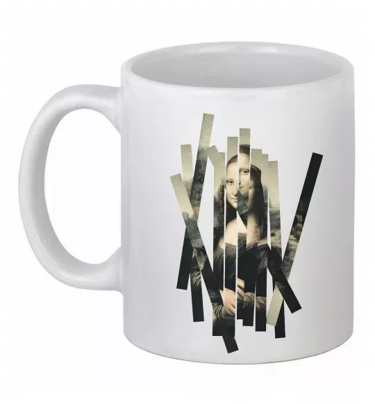 Чашка керамическая Mona Lisa полоси Белый фото