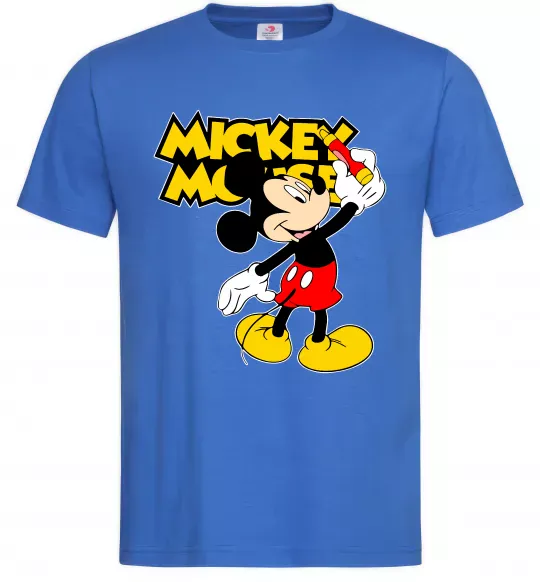 Чоловіча футболка Mickey Mouse з фломастером Яскраво-синій фото