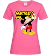 Женская футболка Mickey Mouse з фломастером Ярко-розовый фото